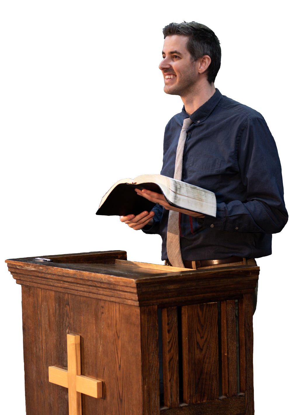 Pastor Patrick Carmichael preaching